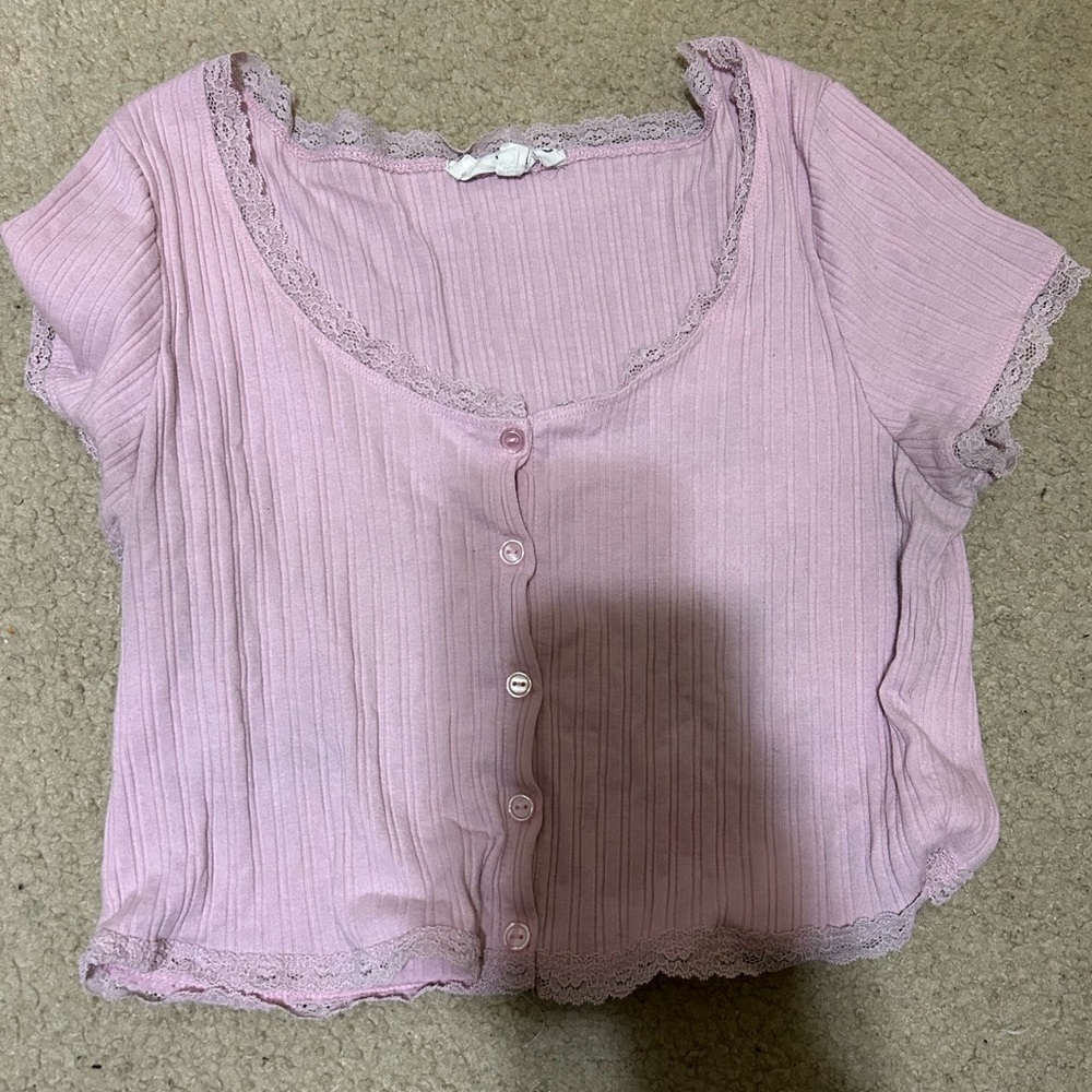 Hippie Rose Pink Crop Top | Size: L